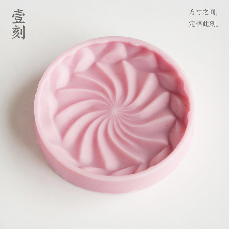 Customized Mousse Cake Macaron Color Wave Texture Series Round Silicone Mold