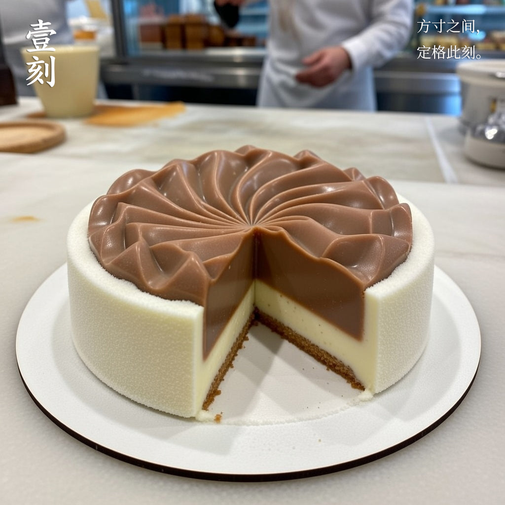 Customized Mousse Cake Macaron Color Wave Texture Series Round Silicone Mold