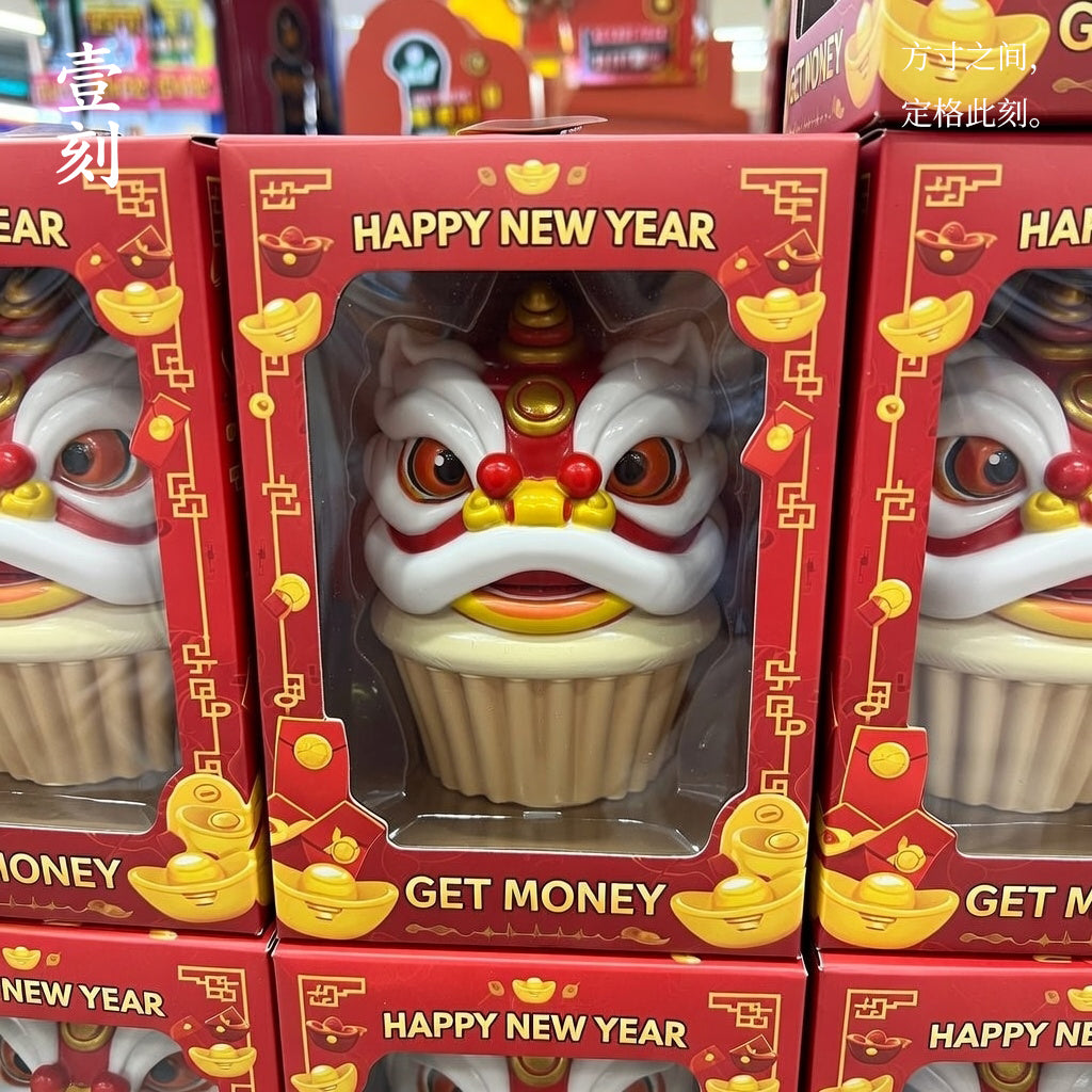 Chinese traditional lion dance dragon ice cream cup plaster candle silicone mold