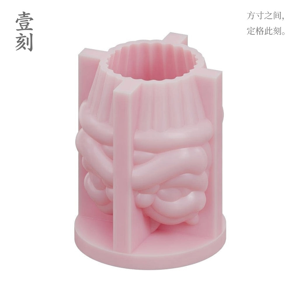 Chinese traditional lion dance dragon ice cream cup plaster candle silicone mold