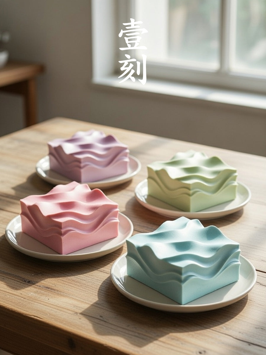 Customized Mousse Cake Macaron Wave Texture Series Silicone Molds